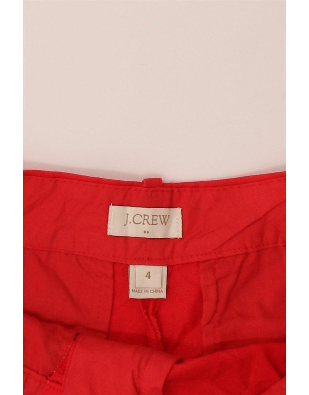 J. CREW Womens Casual Shorts US 4 Small W30 Red Linen Vintage J. Crew and Second-Hand J. Crew from Messina Hembry 