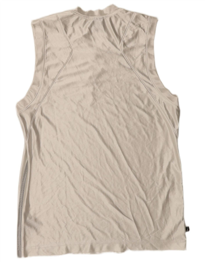 JORDAN Mens Vest Top UK 39/41 Medium White Polyester