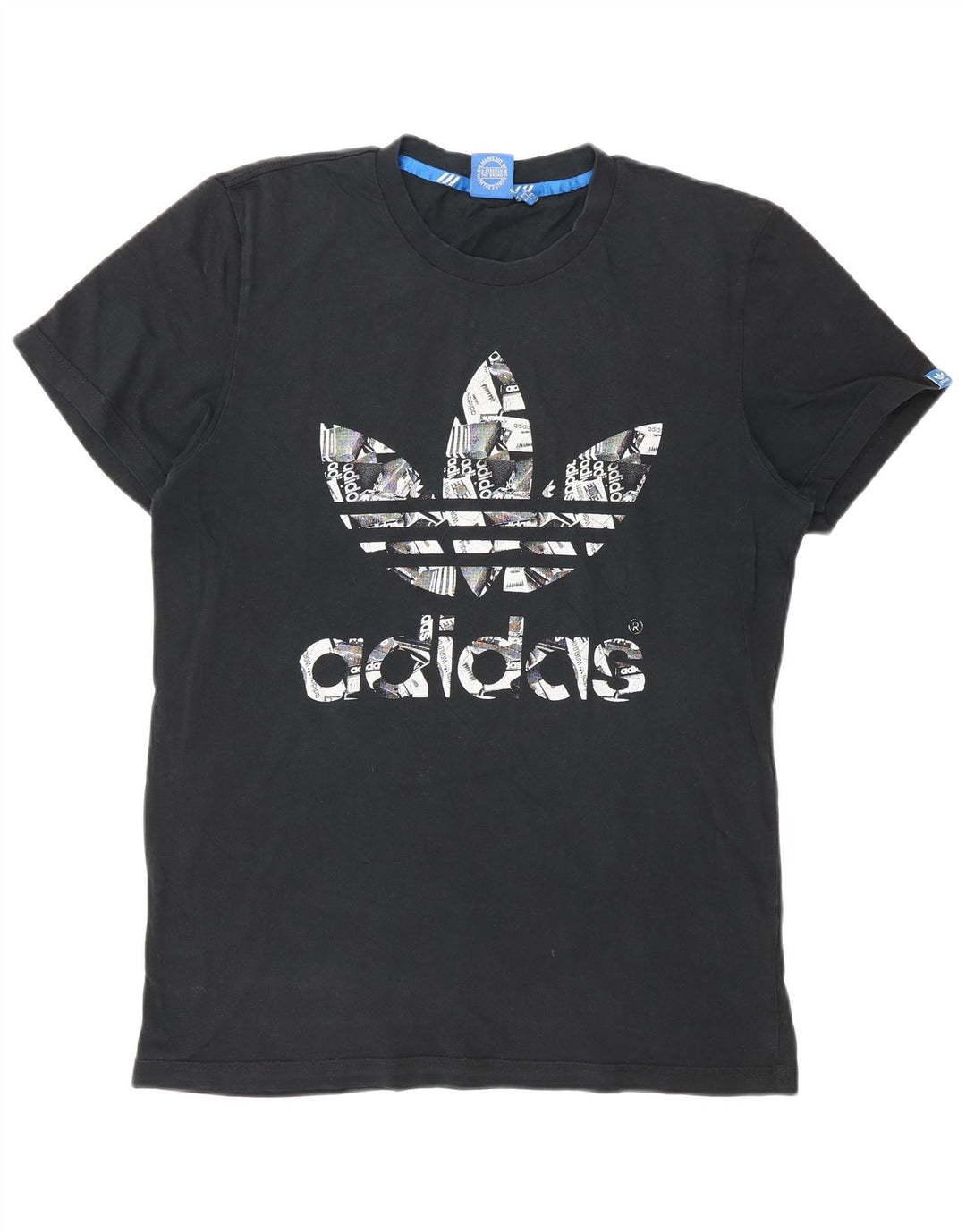 Adidas Herre grafisk T-shirt Top Medium Sort Bomuld