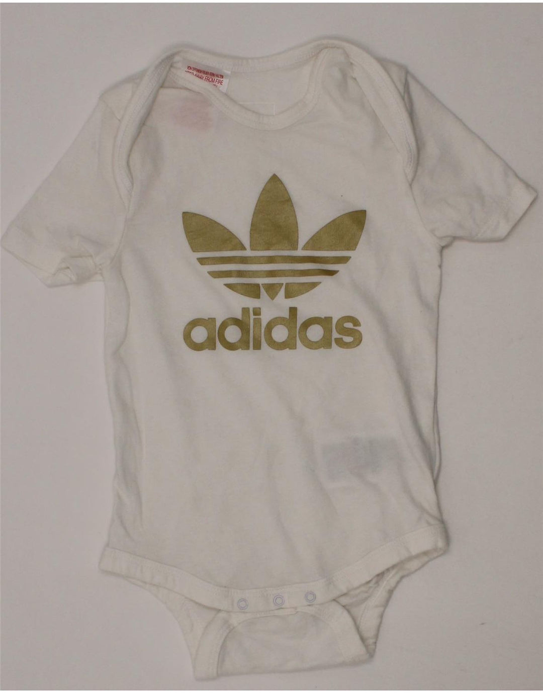 ADIDAS Baby Boys Graphic Bodysuit 18-24 Months White Cotton Vintage Adidas and Second-Hand Adidas from Messina Hembry 