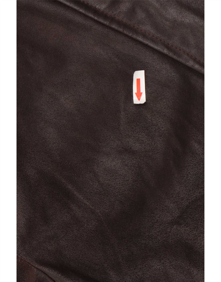 Vintage Dame Læderjakke IT 44 Medium Brun