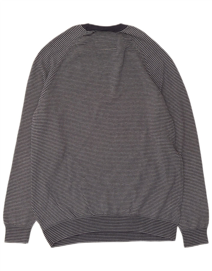 Superdry Sweater med rund hals til mænd Stor marineblå stribet bomuld