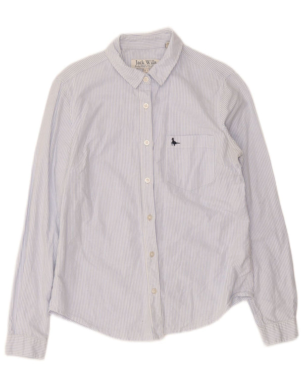Jack Wills Dameskjorte UK 8 Small Blue Pinstripe Cotton