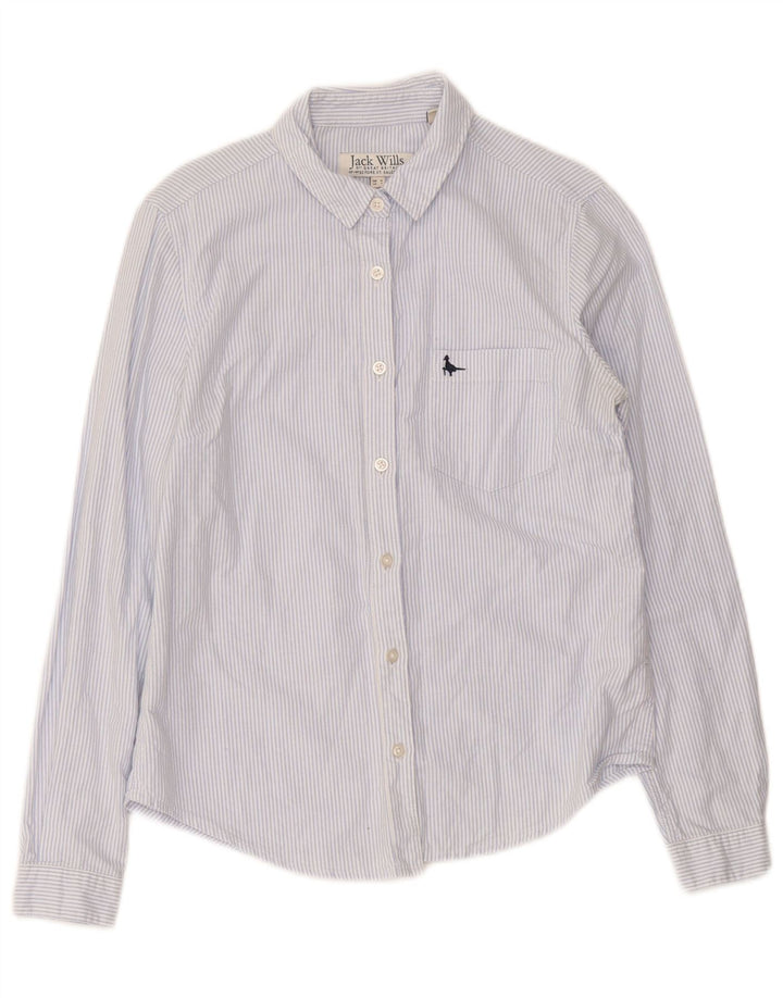 Jack Wills Dameskjorte UK 8 Small Blue Pinstripe Cotton
