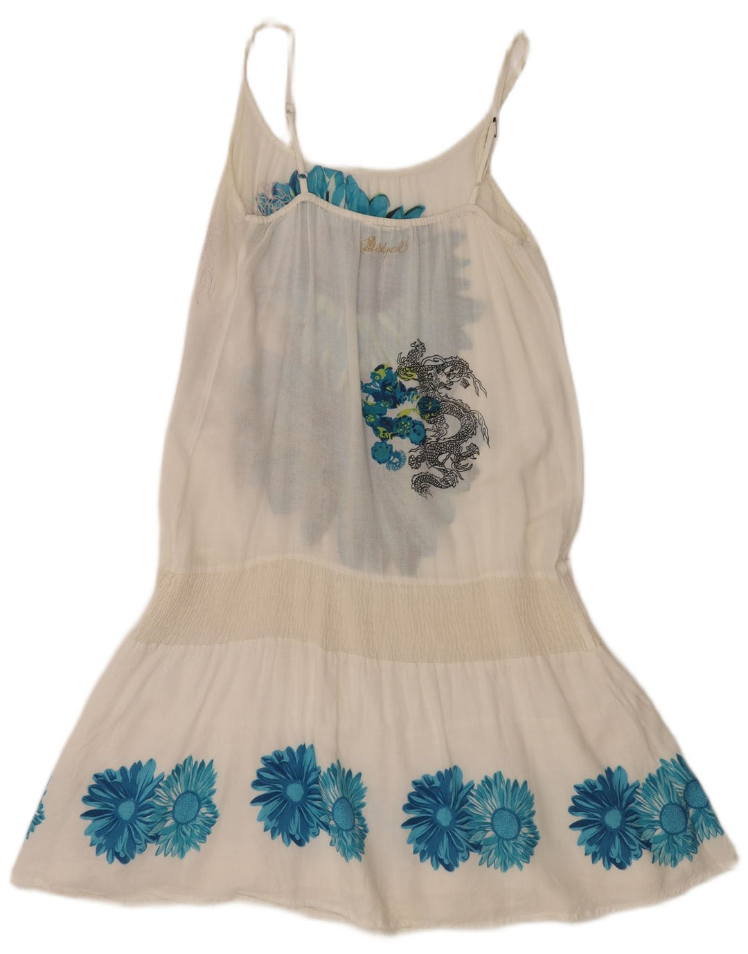 Desigual Dame Beach Sundress UK 10 Small White Floral