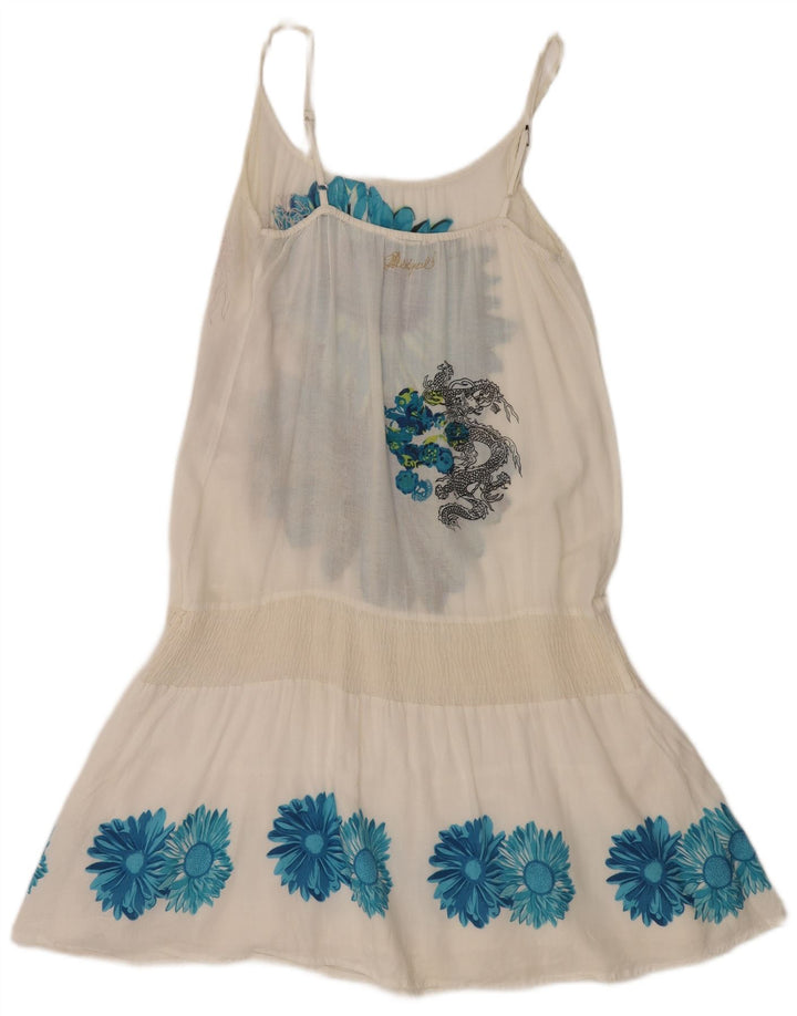 Desigual Dame Beach Sundress UK 10 Small White Floral