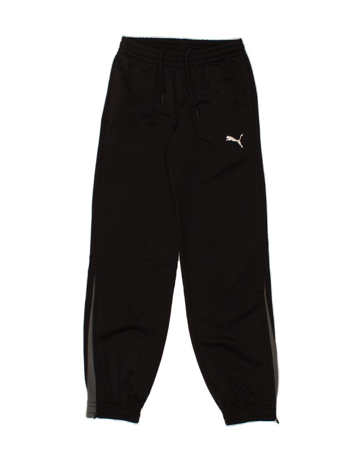 PUMA Boys Tracksuit Trousers Joggers 11-12 Years Black Polyester Vintage Puma and Second-Hand Puma from Messina Hembry 