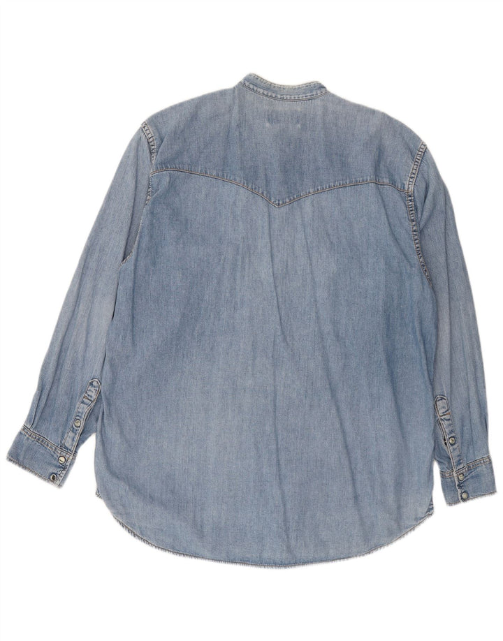 Lee Herre denimskjorte Stor blå bomuld