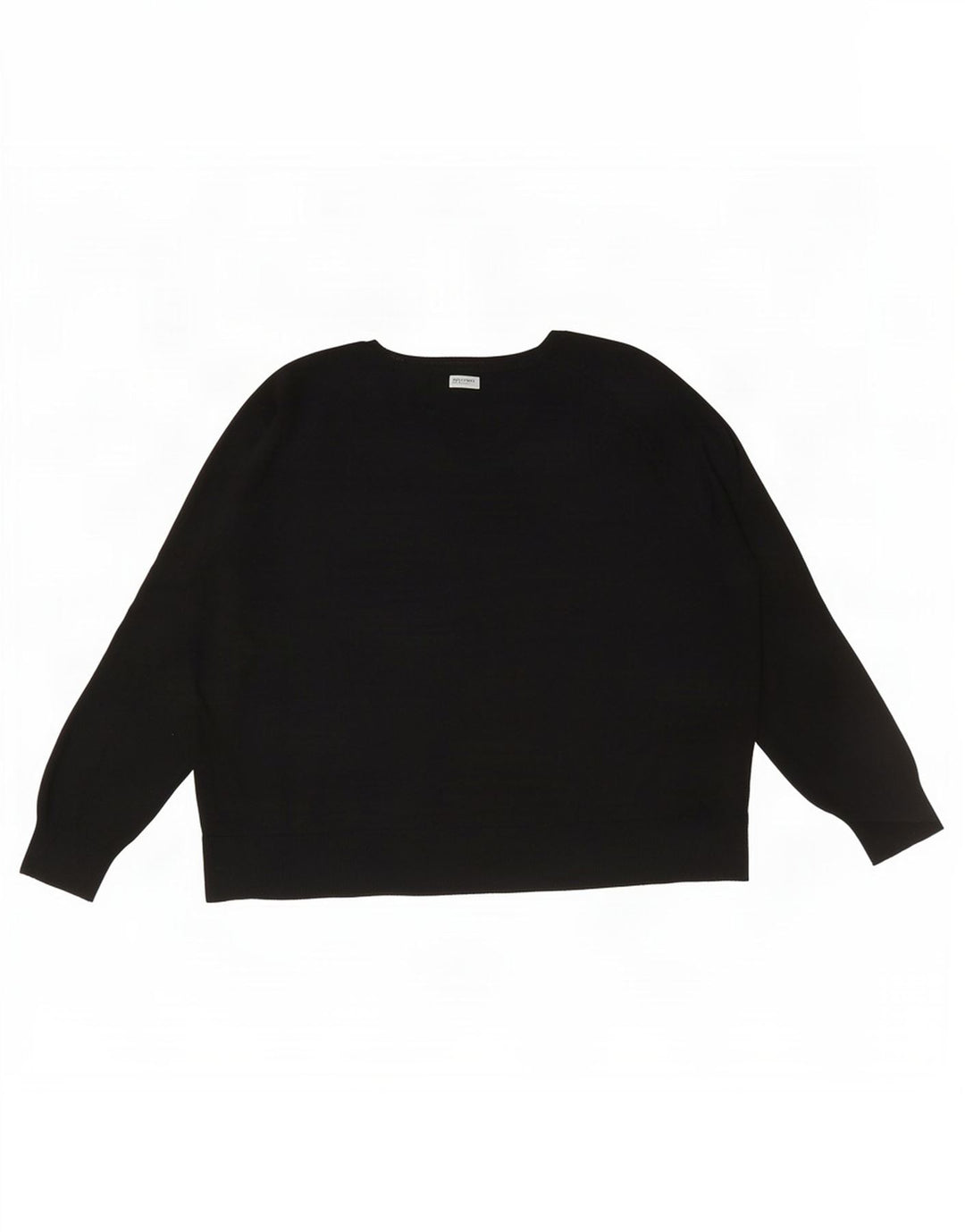 Zara Dame Oversized Crew Neck Jumper Sweater UK 10 Small Black