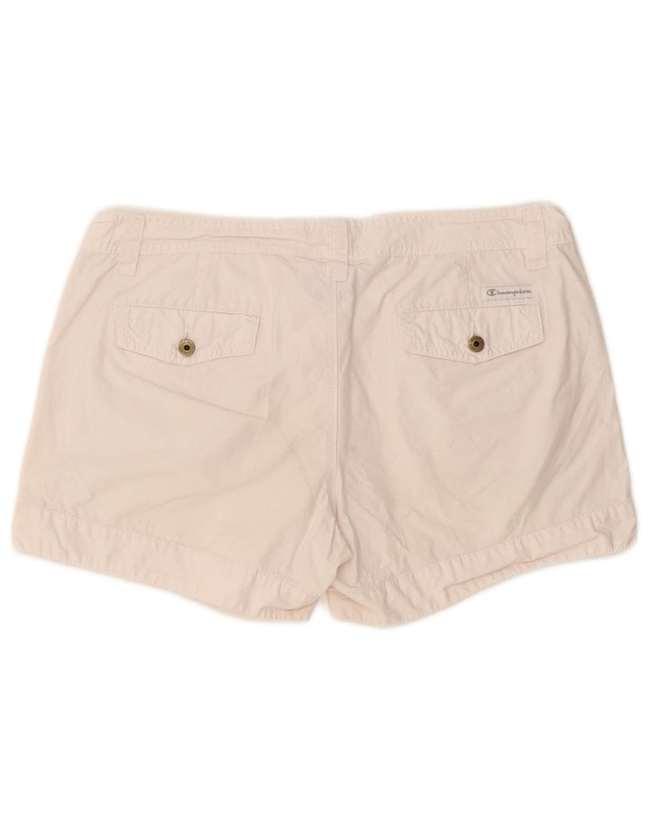 CHAMPION Casual Shorts til kvinder Medium W30 Off White Bomuld