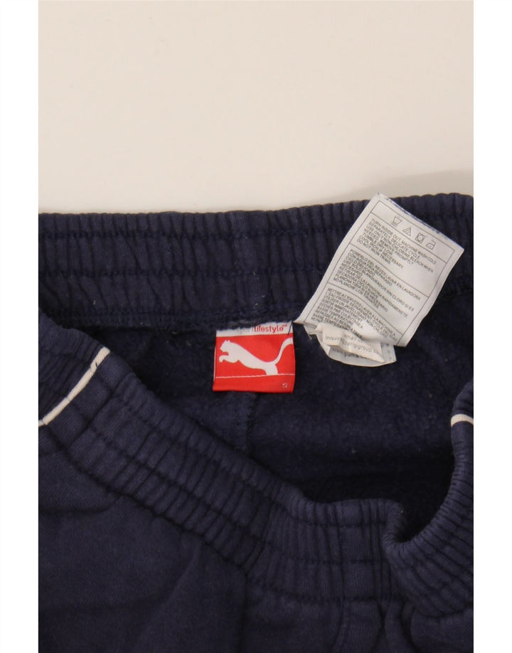 PUMA Boys Tracksuit Trousers 7-8 Years Small Navy Blue Cotton Vintage Puma and Second-Hand Puma from Messina Hembry 