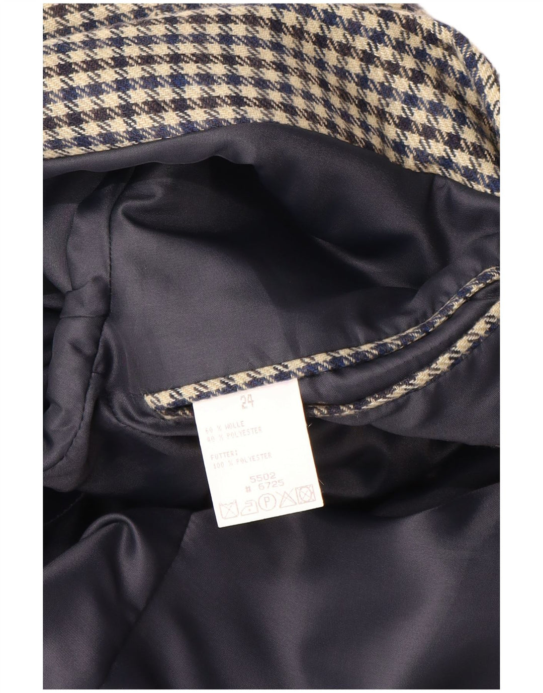 VINTAGE Herre 2-knaps blazerjakke UK 38 Medium Flerfarvet Houndstooth