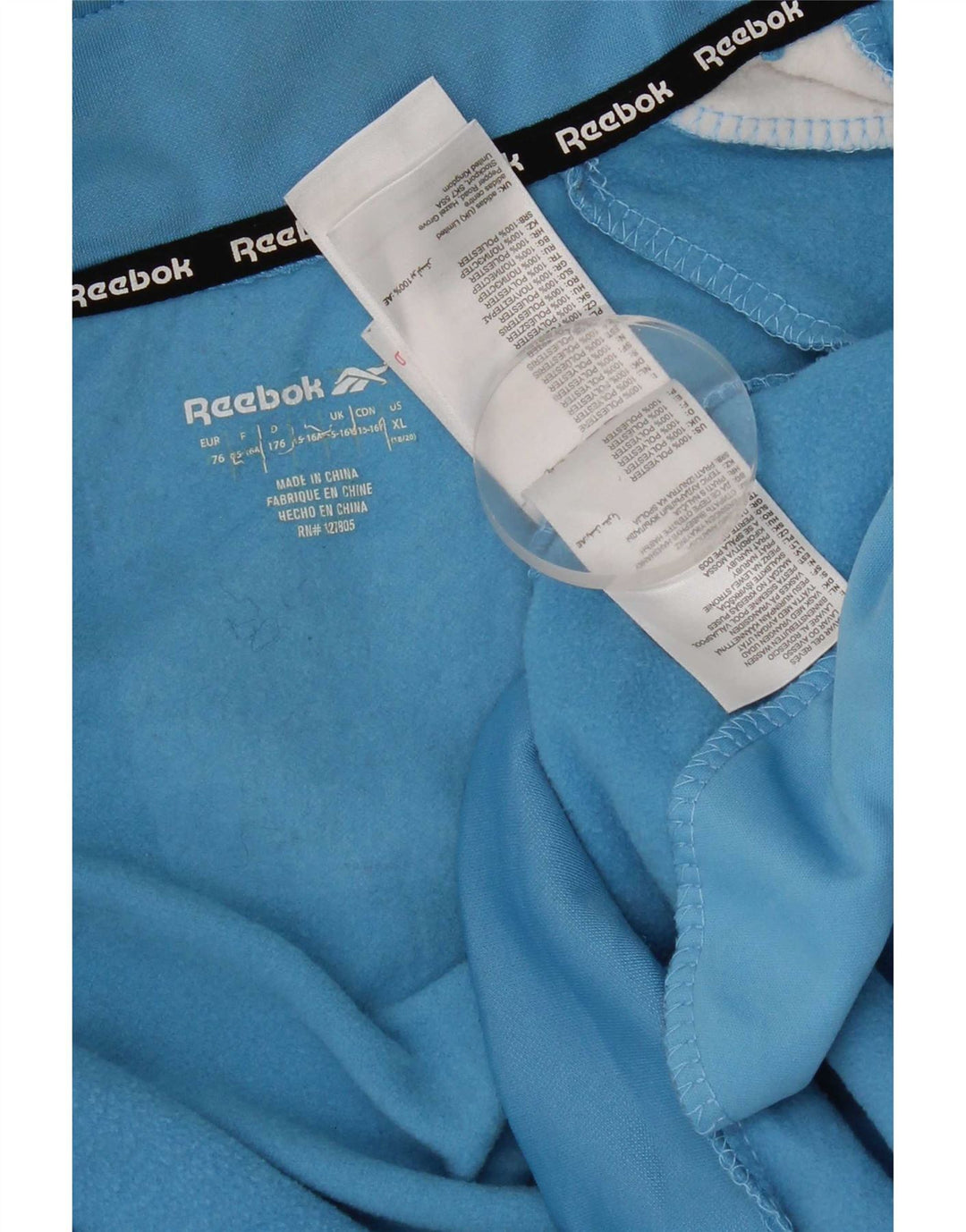 Reebok Boys Tracksuit Topjakke 15-16 år Blå Colourblock Polyester