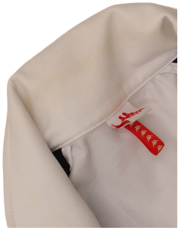 Kappa Herre grafisk træningsdragt Topjakke XL Hvid Colourblock Polyester