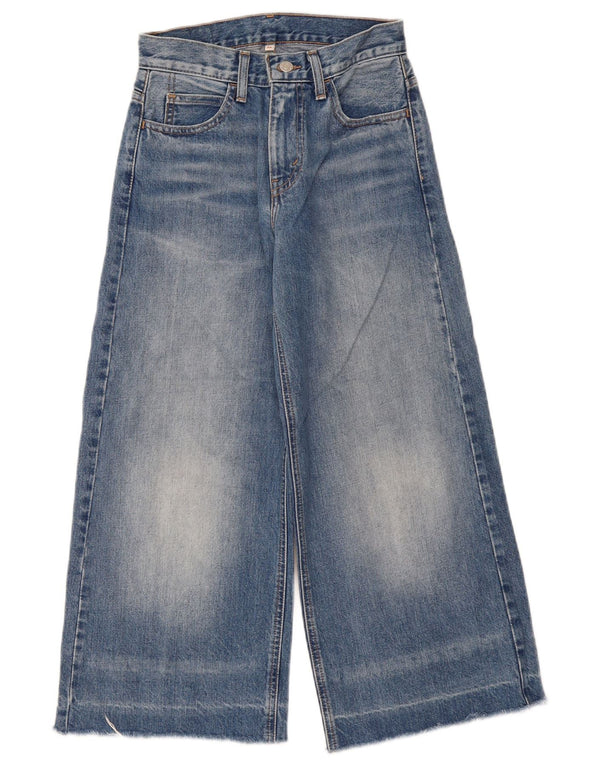 Levi's Womens Crop Jeans med brede ben W24 L24 blå bomuld