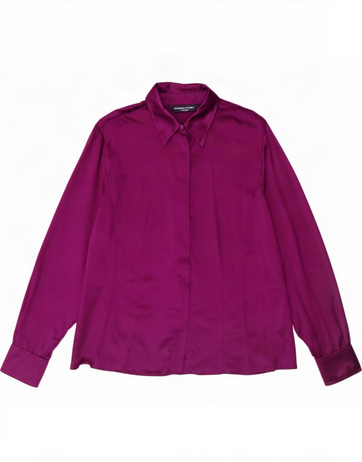 Marina Rinaldi Dameskjortebluse Str. 21 Medium Maroon Silke