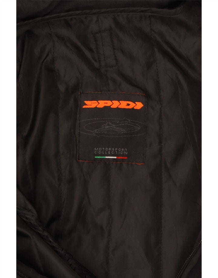 SPIDI Mens Moto Racer Bomber Jacket UK 16 Large Black Striped Vintage Spidi and Second-Hand Spidi from Messina Hembry 