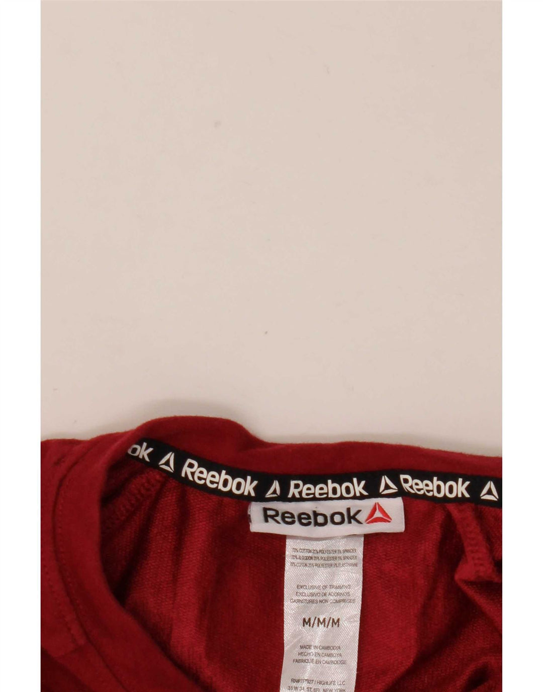 Reebok Herre sweatshirt Jumper Medium Rød Bomuld