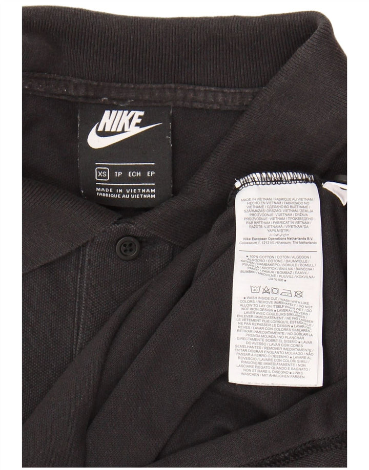 NIKE Mens Polo Shirt XS Black Cotton