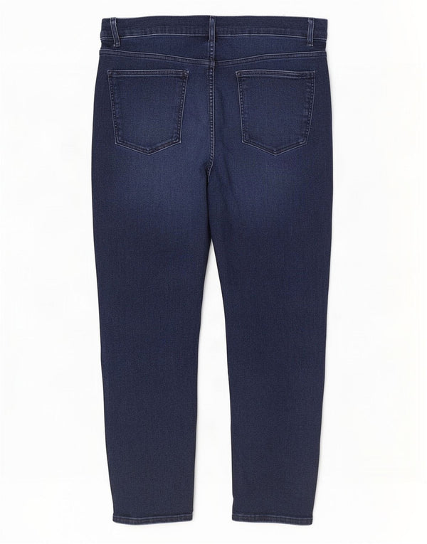 Marks & Spencer korte lige jeans til kvinder UK 18 XL W34 L28 Marineblå