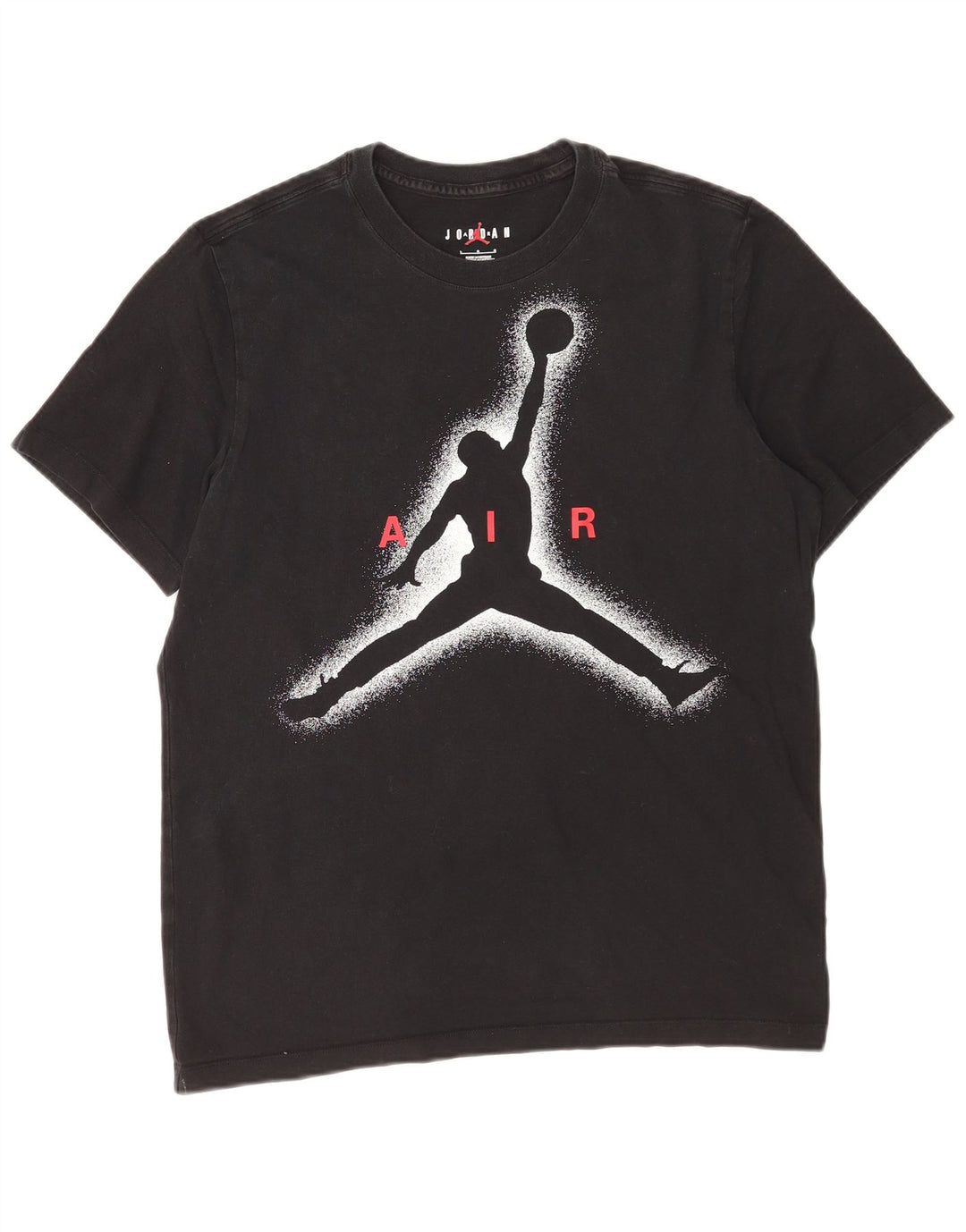 Jordan Herre Air Graphic T-Shirt Top Stor Sort Bomuld