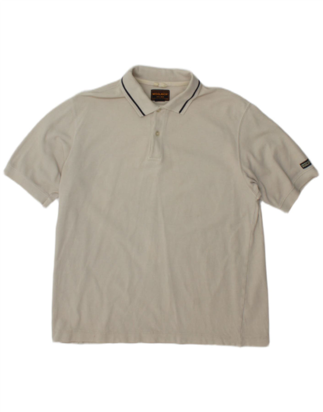 Woolrich Herre Polo Shirt Stor Beige Bomuld