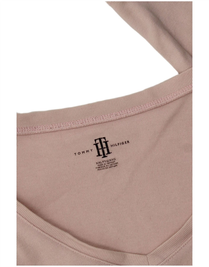 TOMMY HILFIGER Womens Top Long Sleeve UK 20 2XL Pink