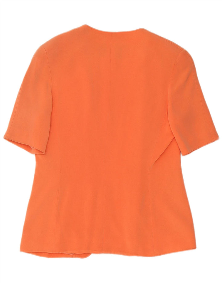 Genny Kortærmet Cardigan Top US 10 Large Orange Acetate