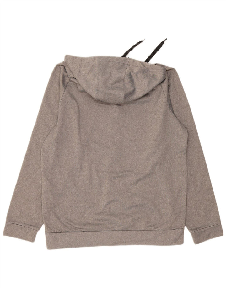 NIKE Dri Fit hættetrøje med lynlås til mænd mellemgrå polyester