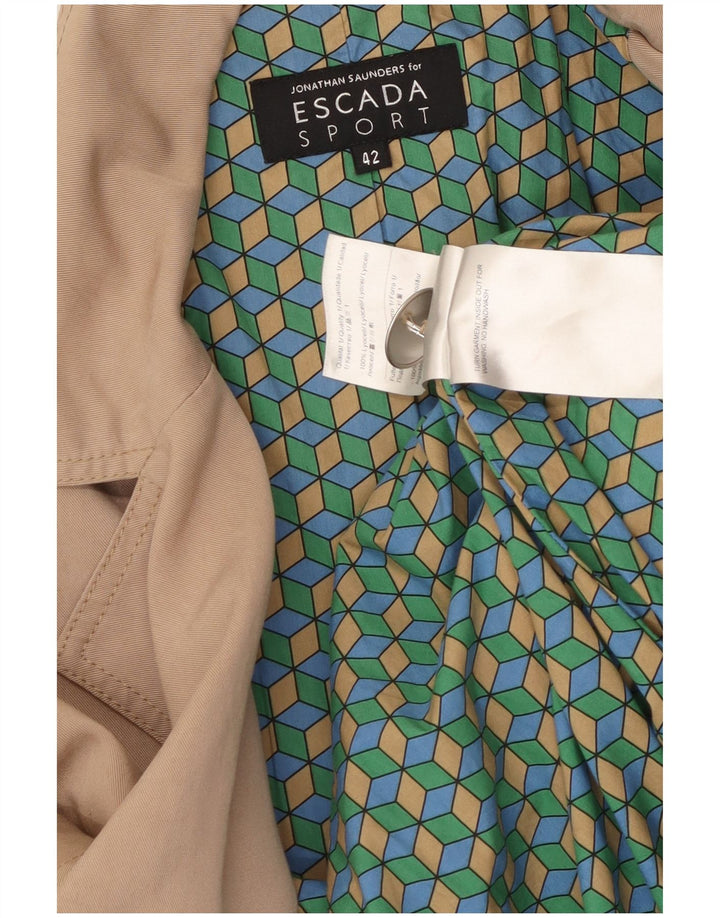 ESCADA Trench Coat til kvinder EU 42 Large Beige Lyocell