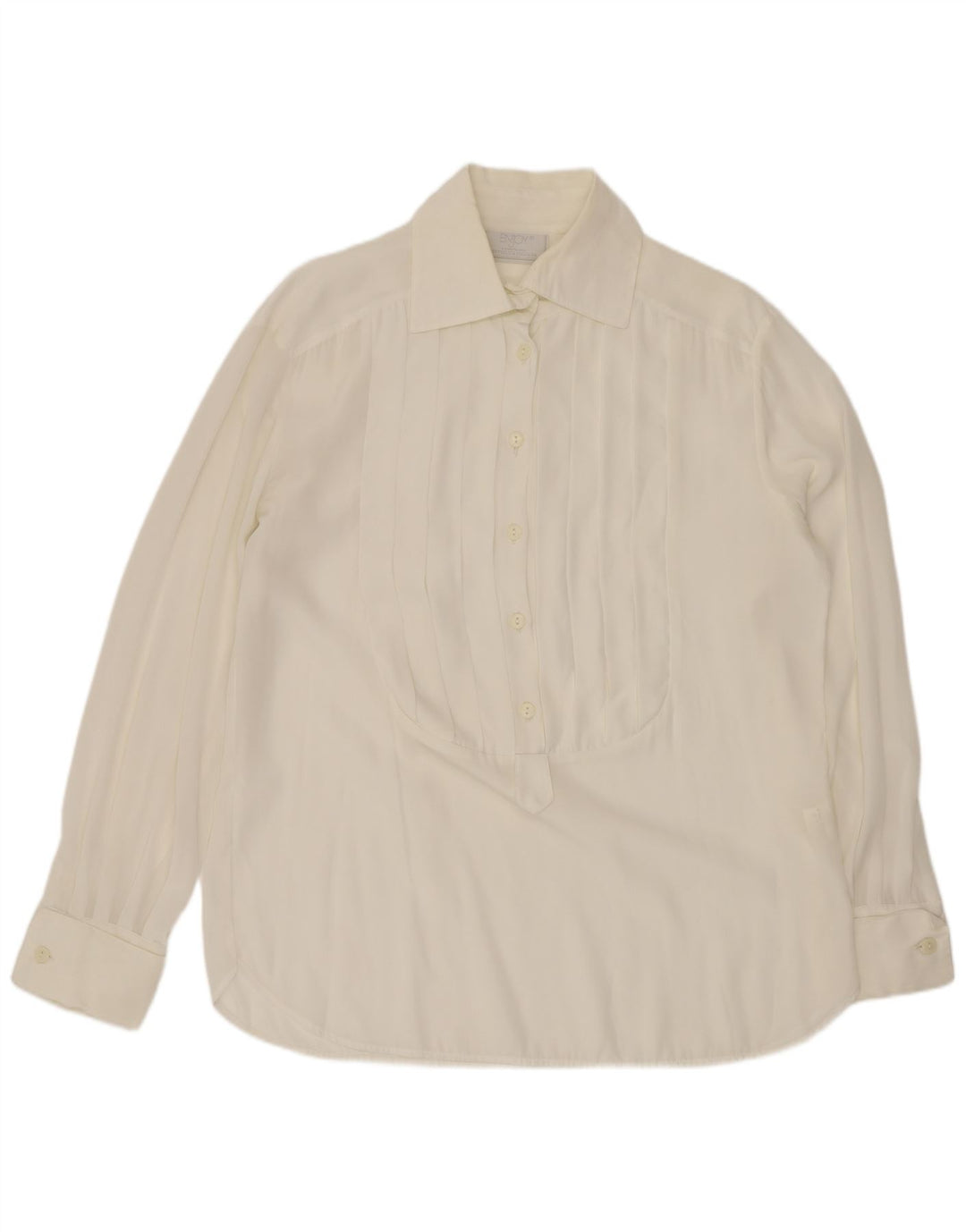 NYD Dame Loose Fit Pullover Shirt UK 14 Medium White Polyester