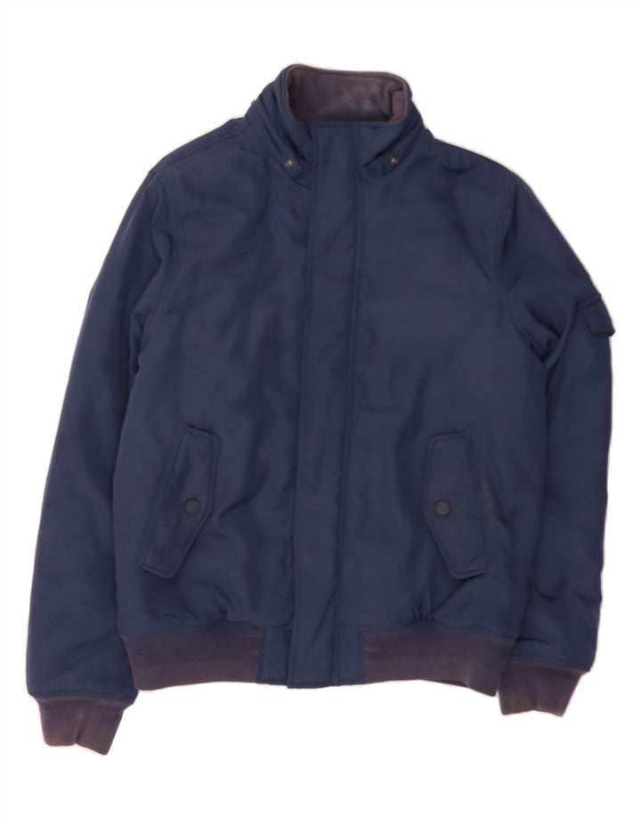 TOMMY HILFIGER Mens Bomber Jacket UK 36 Small Navy Blue Polyester Vintage Tommy Hilfiger and Second-Hand Tommy Hilfiger from Messina Hembry 