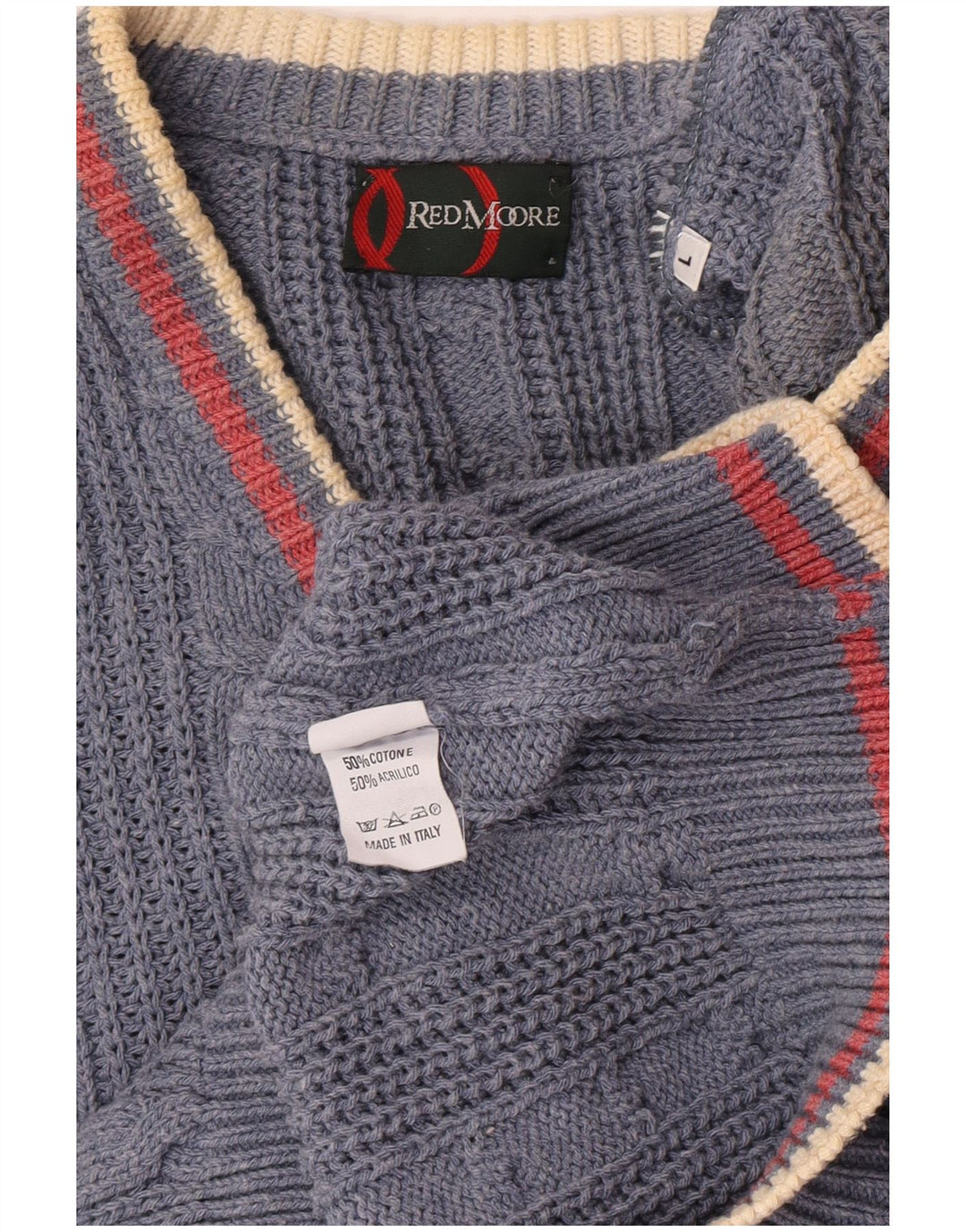 Vintage herrevest tanktop stor blå bomuld