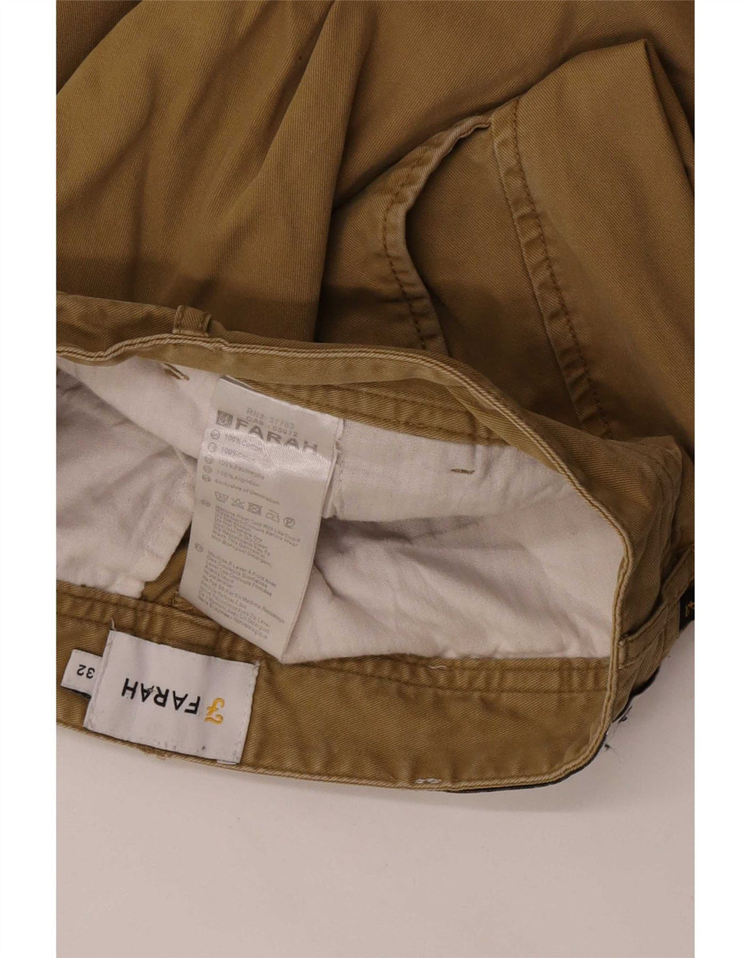 Farah Herre Chino Shorts Medium W32 Khaki Bomuld