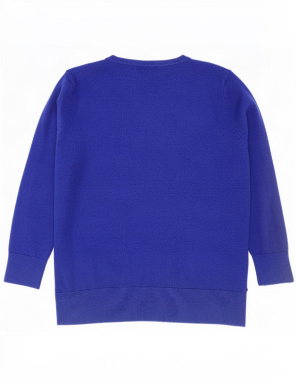 Marks & Spencer Dame 3/4-ærmet Bådhalstrøje UK 14 Large Blue