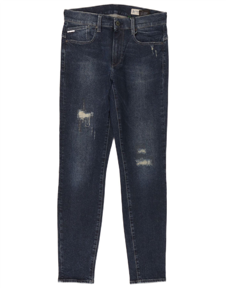 G-Star Dame Distressed Slim Jeans W28 L30 Blå Bomuld
