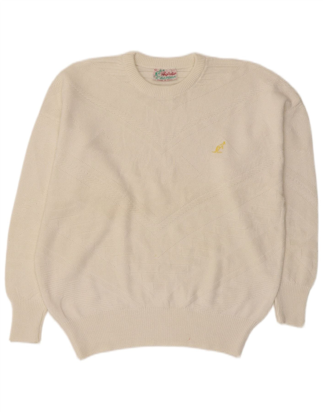 AUSTRALIAN L'ALPINA Dame sweater med rund hals IT 42 Medium White