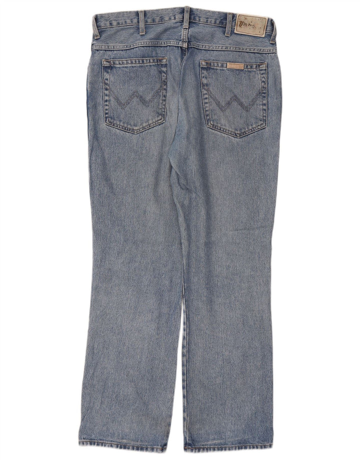 WRANGLER Mens Straight Jeans W34 L30 Blue Cotton