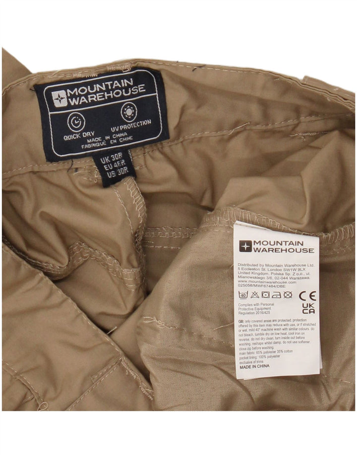 Mountain Warehouse Herre Straight Cargo Bukser W30 L30 Beige Polyester