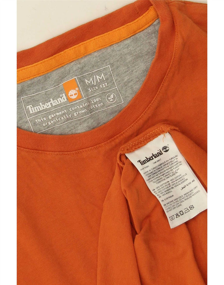 Timberland Herre Slim Fit T-Shirt Top Medium Orange Bomuld