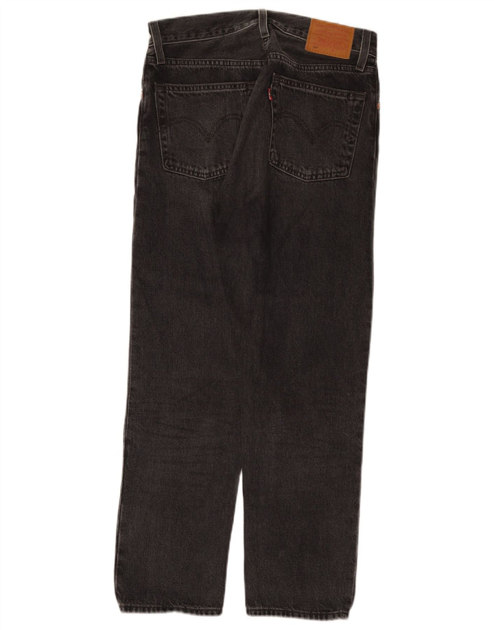 Levi's Dame 501 Straight Jeans W25 L26 Grå Bomuld