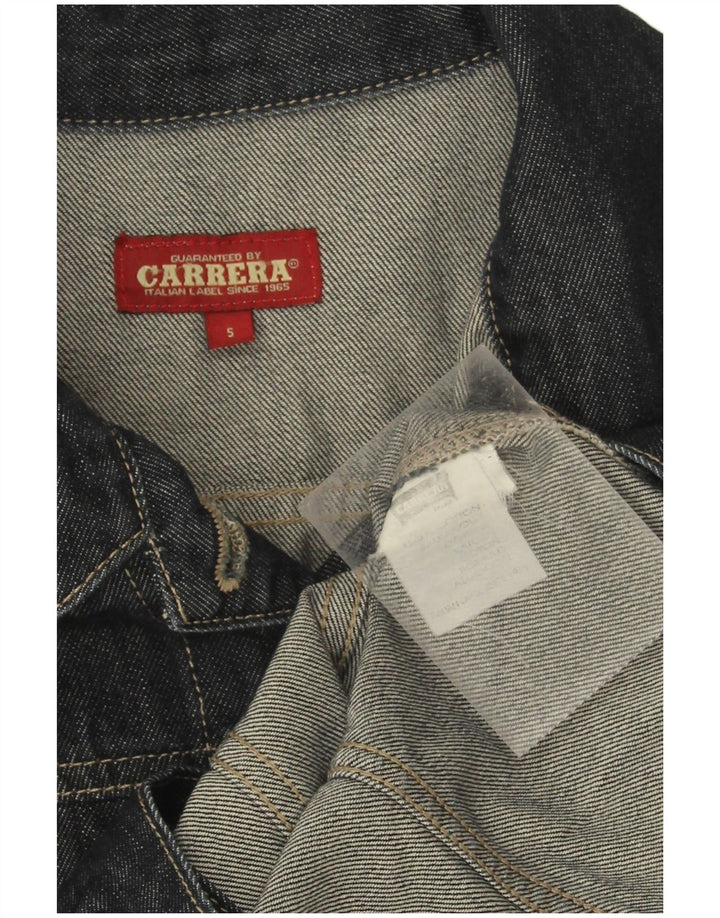 Carrera Dame denimjakke UK 10 Small Navy Blue Bomuld