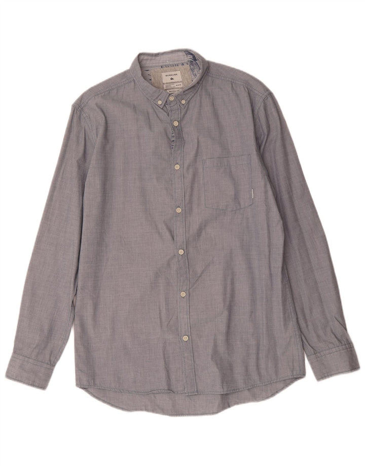 Quiksilver Herre Modern Fit skjorte Medium Blue Cotton