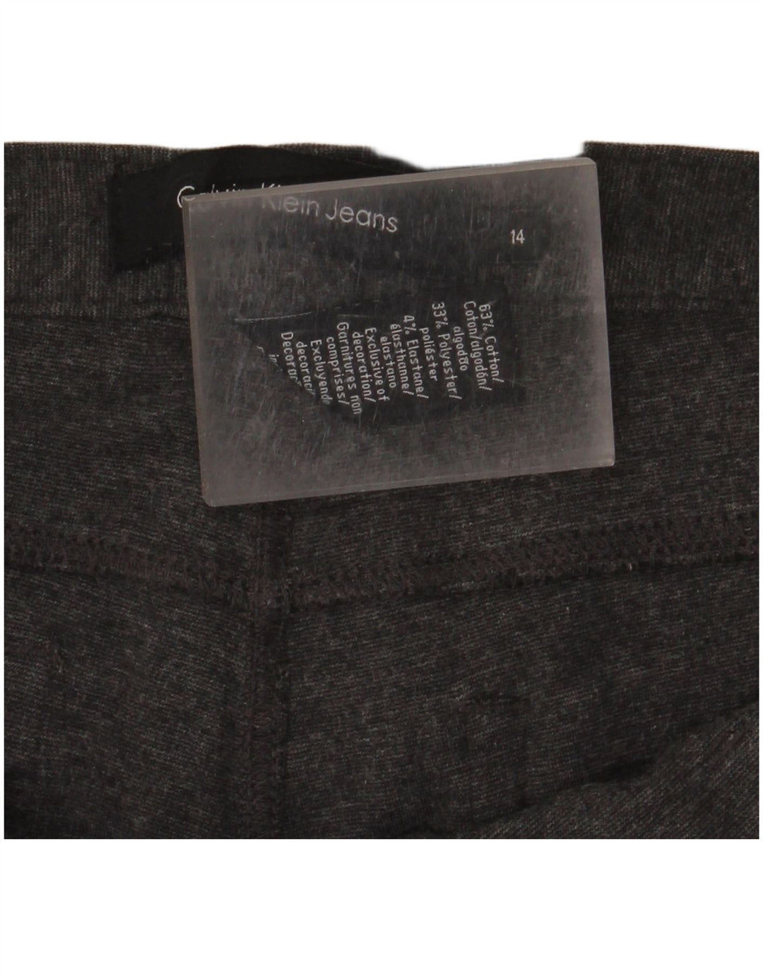 Calvin Klein Dame Slim Casual Bukser US 14 Large W32 L30 Grå Bomuld