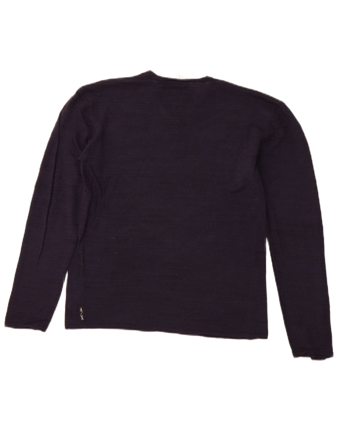 ARMANI EXCHANGE Dame V-hals sweater UK 12 Medium Navy Blue