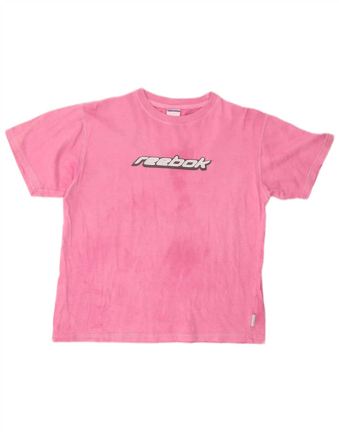 REEBOK Grafisk T-shirt top til kvinder UK 18 XL Pink Bomuld