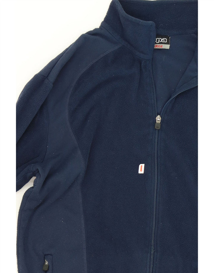 KAPPA Womens Fleece Jacket UK 20 2XL Navy Blue Polyester Vintage Kappa and Second-Hand Kappa from Messina Hembry 