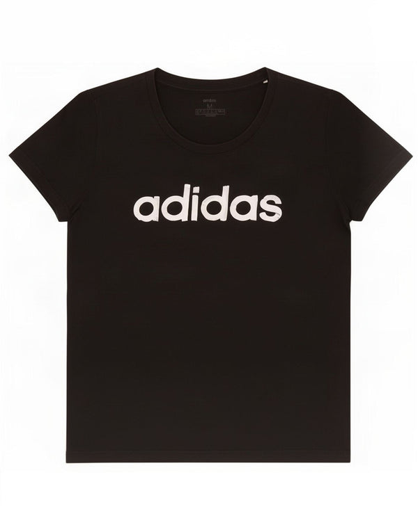 Adidas Grafisk T-shirt top til kvinder DK 12/14 medium sort bomuld