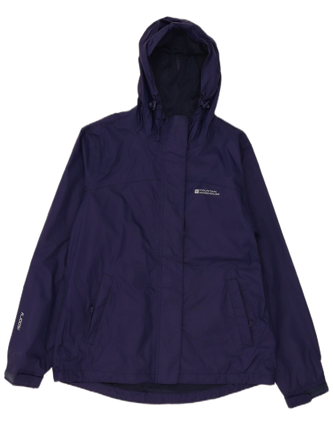 Mountain Warehouse Dame Regnjakke med hætte UK 12 Medium Navy Blue