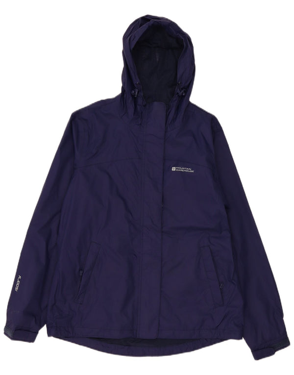 Mountain Warehouse Dame Regnjakke med hætte UK 12 Medium Navy Blue
